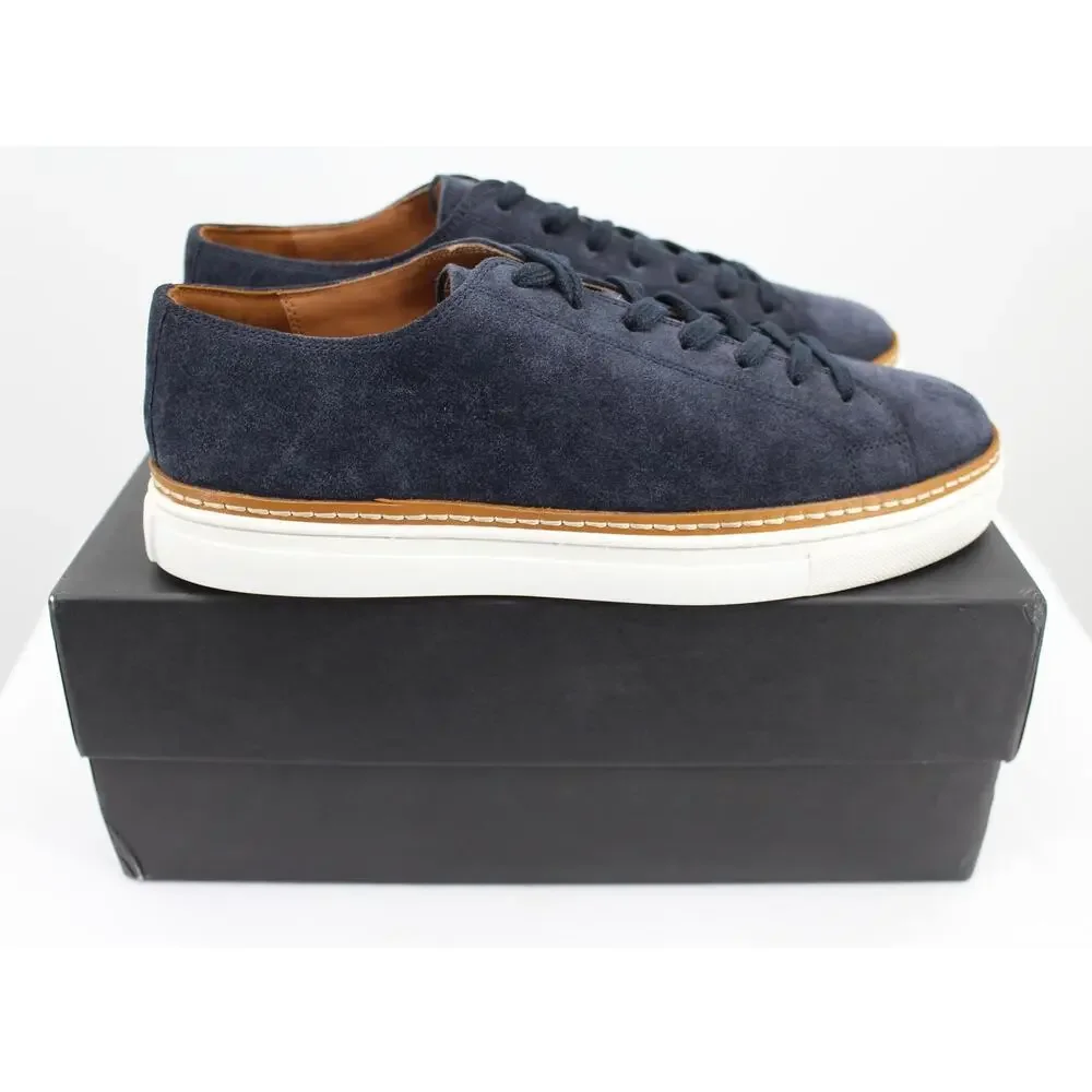 Allen Edmonds Percy Suede Sneaker, Navy Size 9D